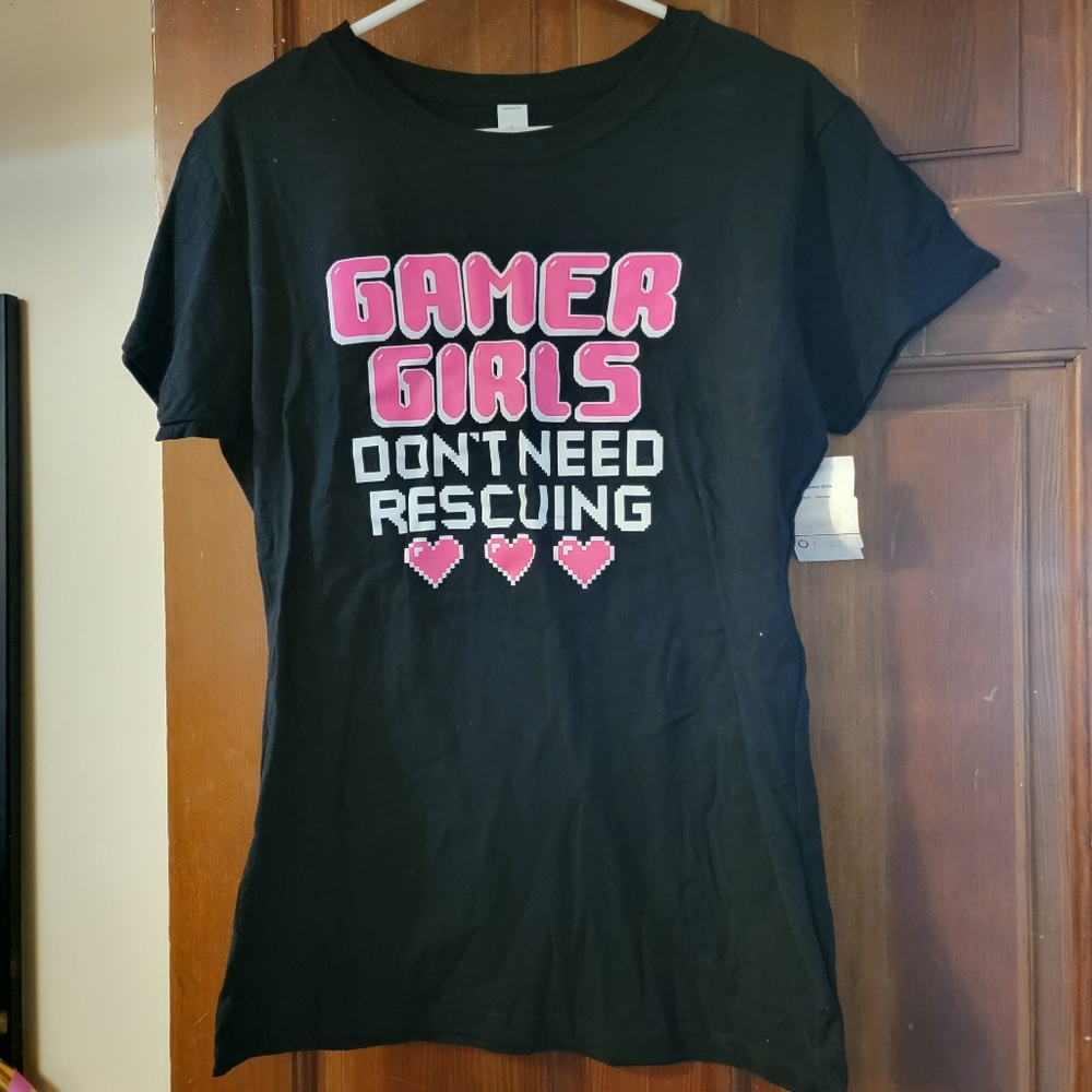 "Gamer Girls Don't Need Rescuing" Tee